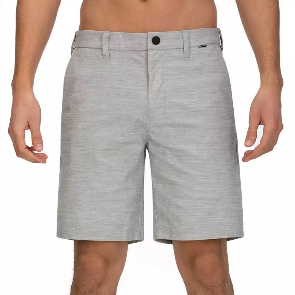 Hurley Light Gray Flat Front Men's Shorts